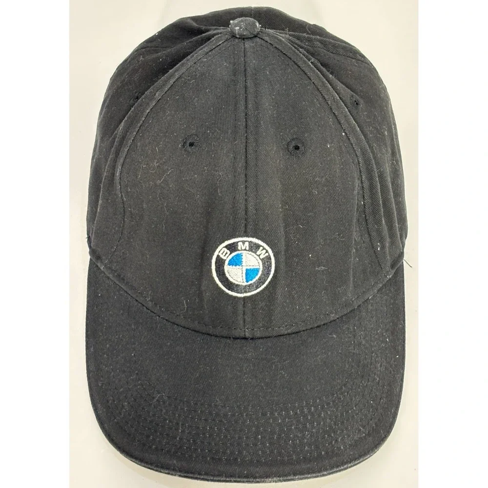 BMW Lifestyle Baseball Cap Mens Black‎ Embroidered Logo Adjustable Vintage Hat